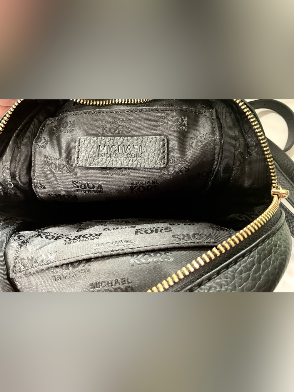 NWOT-Michael Kors-“ABBEY”-small,studded black, pebbled, leather backpack - Picture 10 of 11